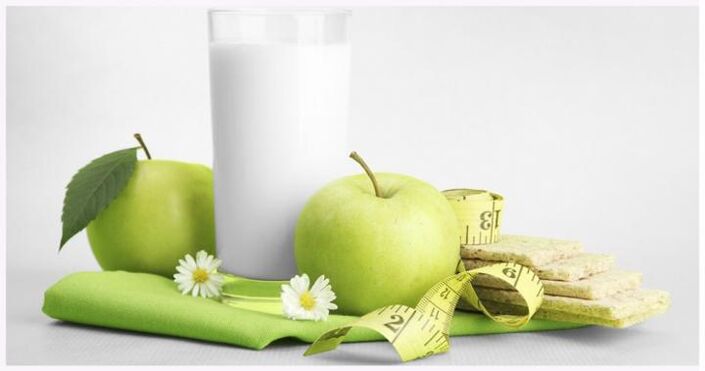 Kefir dengan epal